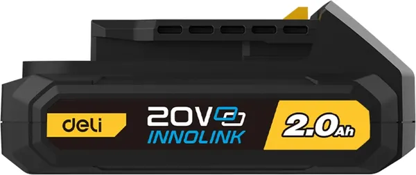 Изображение товара Набор аккумуляторов для электроинструмента Deli 20В 2.0Ач / EDL-CM20A2E (+ зарядное устройство 45Вт)