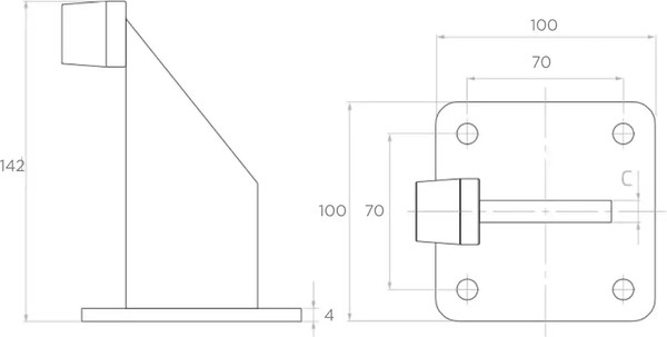 Изображение товара Упор для ворот Прогейт MX02A