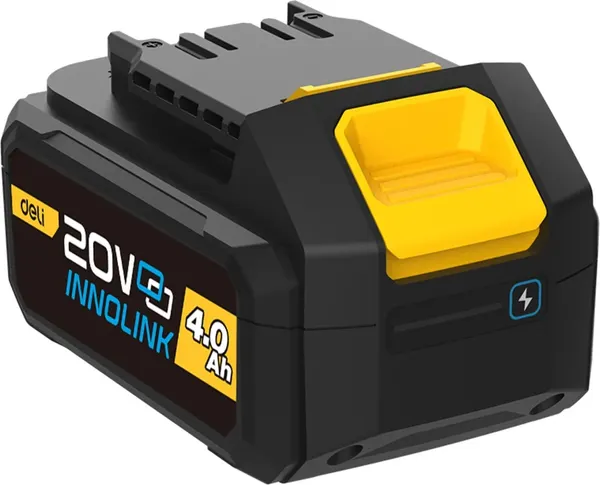 Изображение товара Набор аккумуляторов для электроинструмента Deli 20В 4.0Ач / EDL-CM20A4E (+ зарядное устройство 45 Вт)