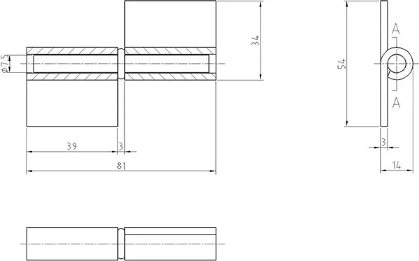 Изображение товара Петля воротная Прогейт JL17A.Cink