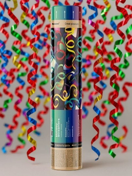 Изображение товара Пневмохлопушка ILikeGift Праздничный серпантин / CM005
