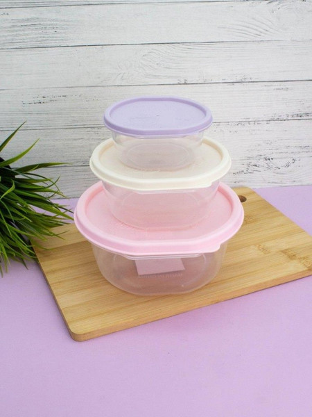 Изображение товара Набор контейнеров ILikeGift Color life round / 6931-3 (3шт)