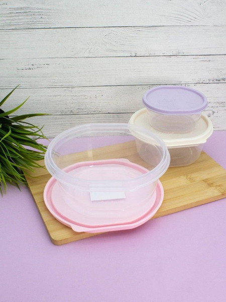 Изображение товара Набор контейнеров ILikeGift Color life round / 6931-3 (3шт)