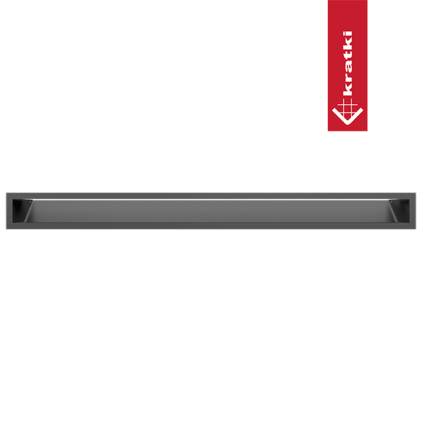 Изображение товара Решетка вентиляционная для камина Kratki Luft G 9x100 (графит)