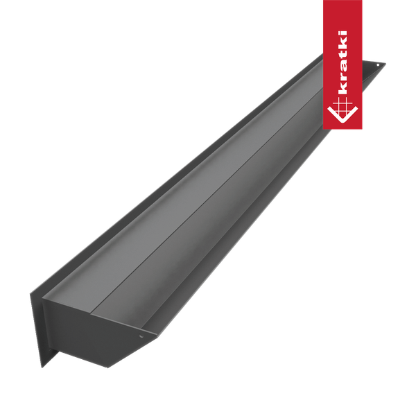 Изображение товара Решетка вентиляционная для камина Kratki Luft G 9x100 (графит)