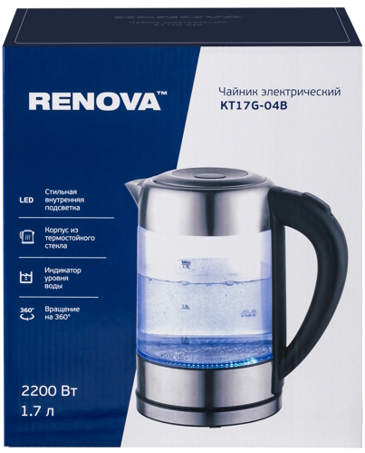 Изображение товара Электрочайник Renova KT17G-04B