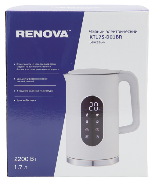 Изображение товара Электрочайник Renova KT17S-D01BR