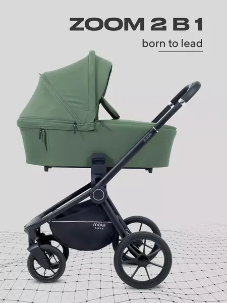 Изображение товара Детская универсальная коляска MOWbaby Zoom Pu 2в1 / RA086 (Olive)