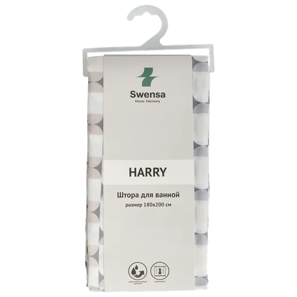 Изображение товара Шторка-занавеска для ванны SWENSA Harry SWC-95-37 (серый/бежевый)