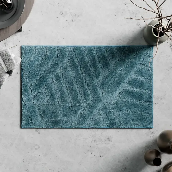 Изображение товара Коврик для ванной SWENSA Noor Celadon 2 50x80см / SWM-4002-TQ-B (бирюзовый)