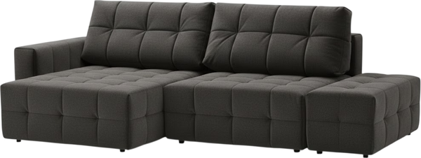 Изображение товара Диван угловой VELUNA Энзо PM1L-O-KR-PUF левый (Erika Dark Grey)