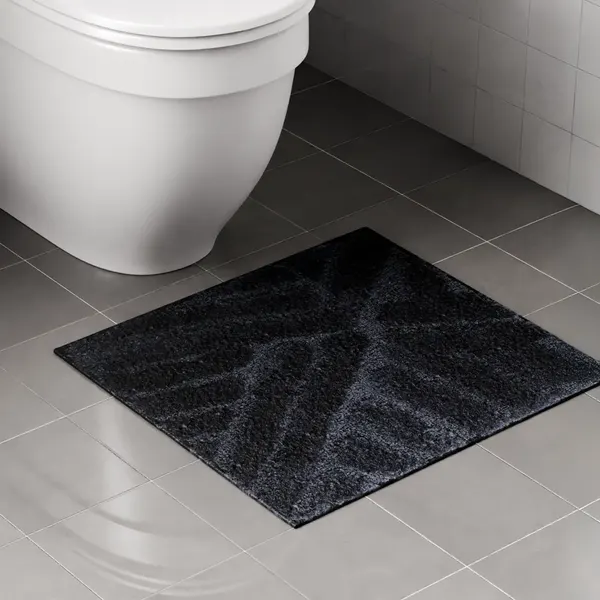 Изображение товара Коврик для туалета SWENSA Noor Paris 1 50x50см / SWM-4002-GRY-T (серый)