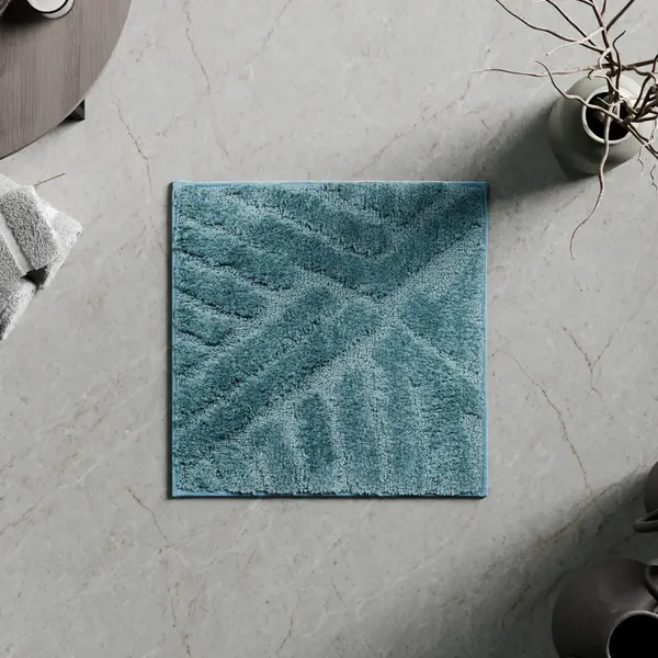 Изображение товара Коврик для туалета SWENSA Noor Celadon 2 50x50см / SWM-4002-TQ-T (бирюзовый)