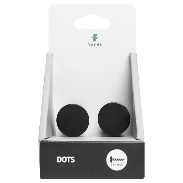 Изображение товара Набор крючков SWENSA Dots SWR-7268-01 (2шт, черный)