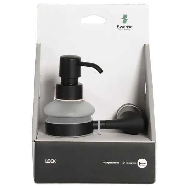 Изображение товара Дозатор для жидкого мыла SWENSA Lock SWR-6600-04-BLK (черный)