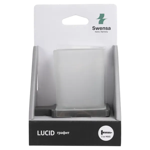 Изображение товара Стакан для зубной щетки SWENSA Lucid SWR-5400-03-GRY (графит)