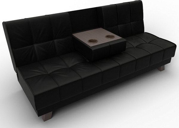 Изображение товара Диван Лига Диванов Винсент / 126448 (экокожа Grifon 18 черный)