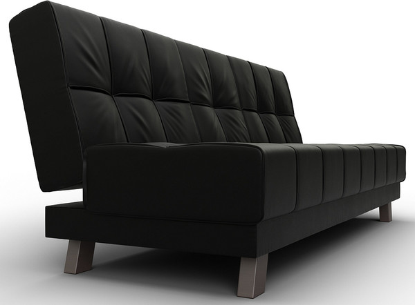 Изображение товара Диван Лига Диванов Винсент / 126448 (экокожа Grifon 18 черный)