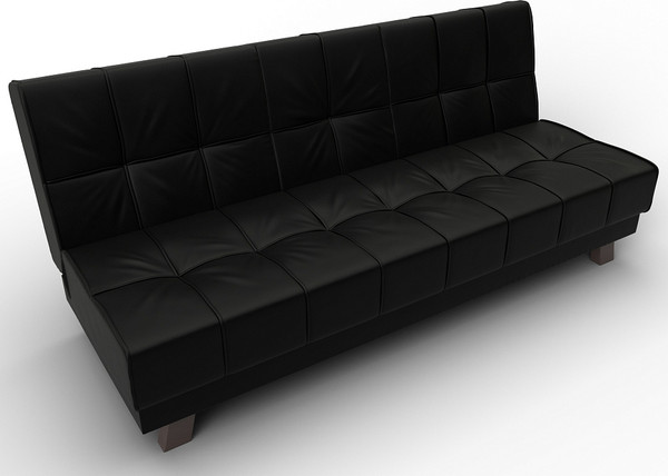 Изображение товара Диван Лига Диванов Винсент / 126448 (экокожа Grifon 18 черный)