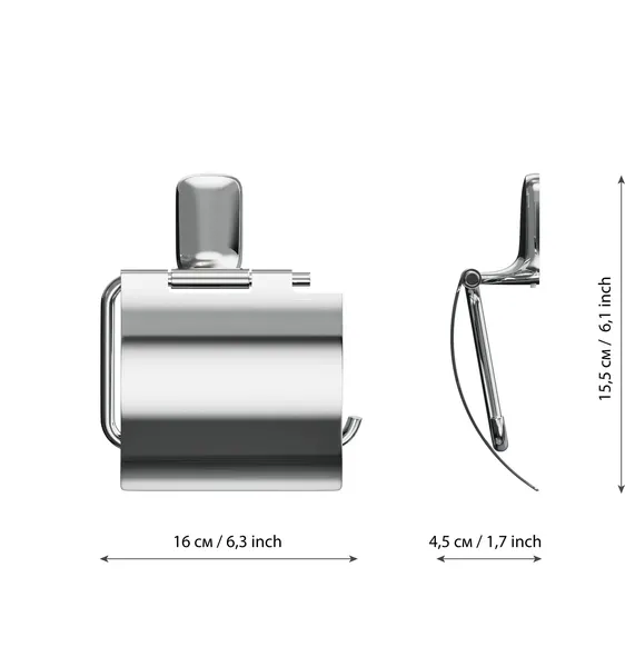 Изображение товара Держатель для туалетной бумаги LEMER Elegia с крышкой LEM-EL043