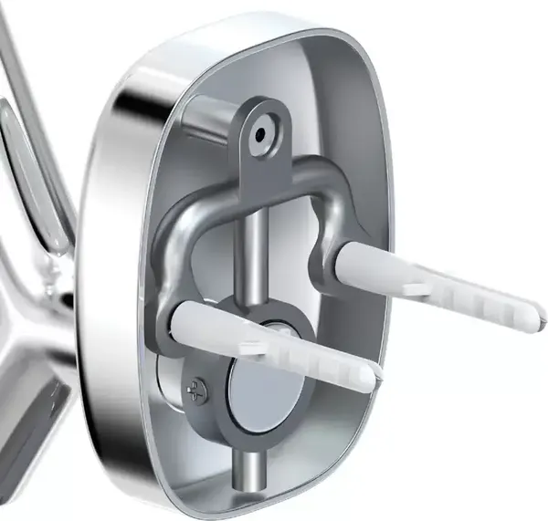 Изображение товара Держатель для полотенца LEMER Nature с 5 крючками на силиконовом креплении LEM-N03CR (хром)