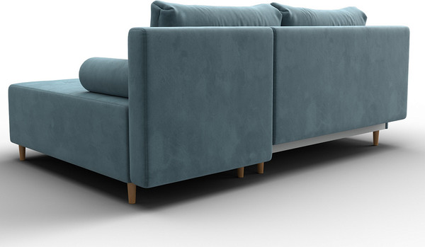 Изображение товара Диван угловой Лига Диванов Лига-102 универсальный / 134790 (велюр Seven 113 бирюзовый)