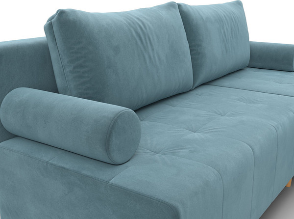 Изображение товара Диван угловой Лига Диванов Лига-102 универсальный / 134790 (велюр Seven 113 бирюзовый)