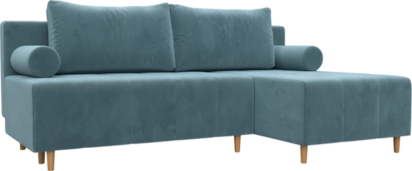 Изображение товара Диван угловой Лига Диванов Лига-102 универсальный / 134790 (велюр Seven 113 бирюзовый)