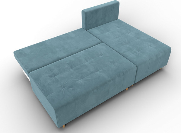 Изображение товара Диван угловой Лига Диванов Лига-102 универсальный / 134790 (велюр Seven 113 бирюзовый)