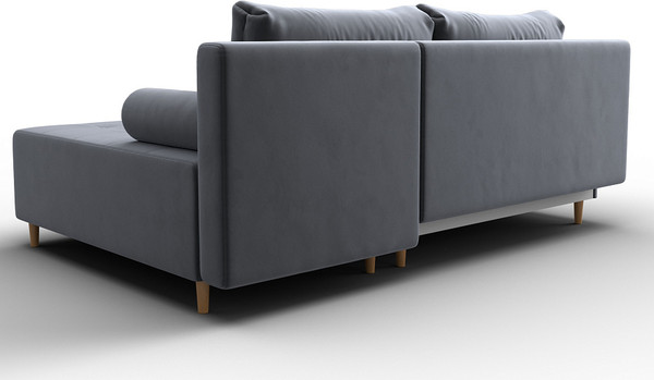 Изображение товара Диван угловой Лига Диванов Лига-102 универсальный / 134792 (велюр Seven 17 серый)