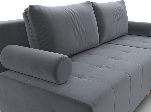 Изображение товара Диван угловой Лига Диванов Лига-102 универсальный / 134792 (велюр Seven 17 серый)