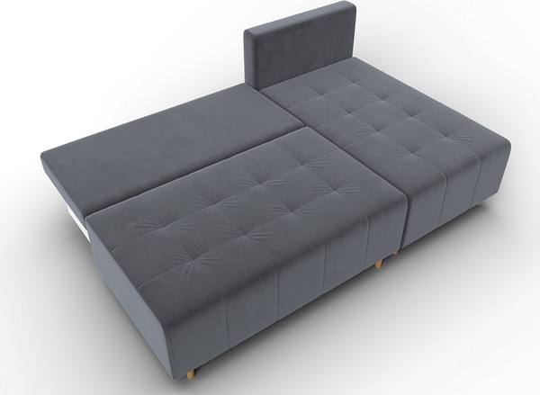 Изображение товара Диван угловой Лига Диванов Лига-102 универсальный / 134792 (велюр Seven 17 серый)