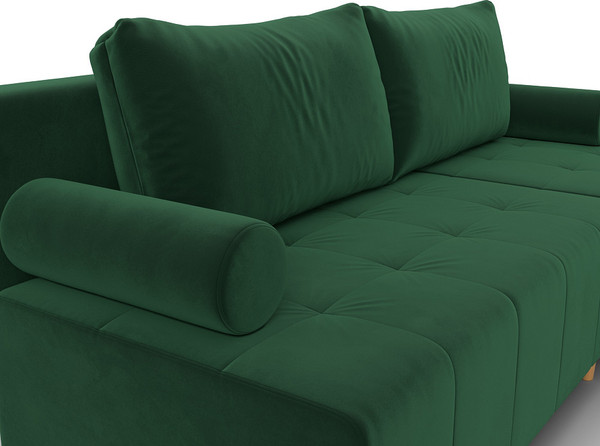 Изображение товара Диван угловой Лига Диванов Лига-102 универсальный / 134791 (велюр Seven 626 зеленый)