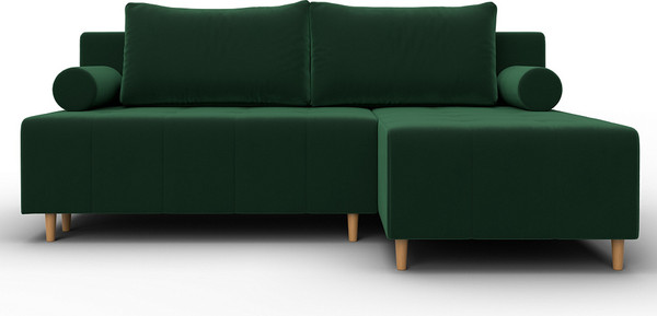 Изображение товара Диван угловой Лига Диванов Лига-102 универсальный / 134791 (велюр Seven 626 зеленый)
