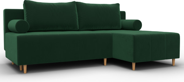 Изображение товара Диван угловой Лига Диванов Лига-102 универсальный / 134791 (велюр Seven 626 зеленый)