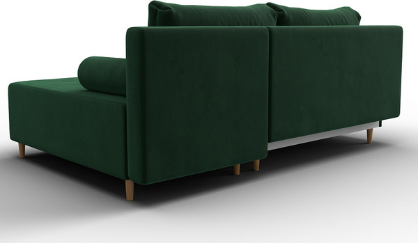 Изображение товара Диван угловой Лига Диванов Лига-102 универсальный / 134791 (велюр Seven 626 зеленый)