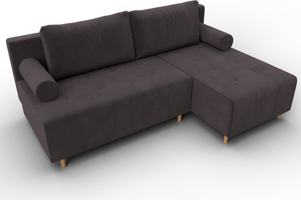 Изображение товара Диван угловой Лига Диванов Лига-102 универсальный / 134793 (велюр Seven 727 коричневый)