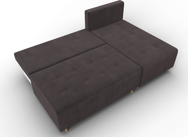 Изображение товара Диван угловой Лига Диванов Лига-102 универсальный / 134793 (велюр Seven 727 коричневый)