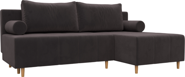 Изображение товара Диван угловой Лига Диванов Лига-102 универсальный / 134793 (велюр Seven 727 коричневый)