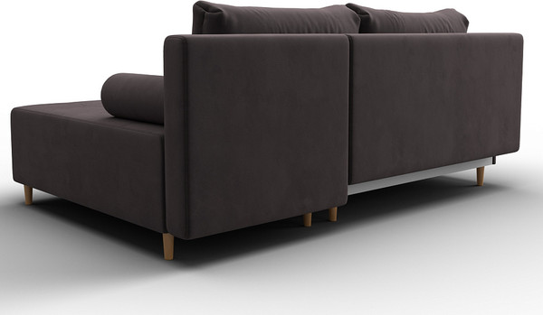 Изображение товара Диван угловой Лига Диванов Лига-102 универсальный / 134793 (велюр Seven 727 коричневый)