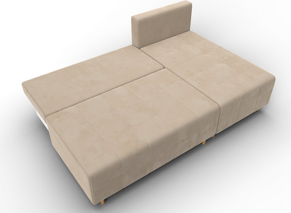 Изображение товара Диван угловой Лига Диванов Лига-102 универсальный / 134789 (велюр Seven 729 бежевый)