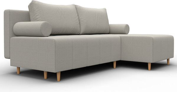 Изображение товара Диван угловой Лига Диванов Лига-102 универсальный / 134795 (рогожка амур 02 бежевый)