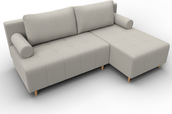 Изображение товара Диван угловой Лига Диванов Лига-102 универсальный / 134795 (рогожка амур 02 бежевый)