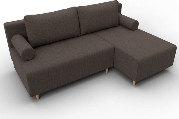 Изображение товара Диван угловой Лига Диванов Лига-102 универсальный / 134796 (рогожка амур 05 коричневый)