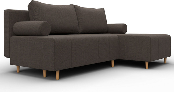 Изображение товара Диван угловой Лига Диванов Лига-102 универсальный / 134796 (рогожка амур 05 коричневый)