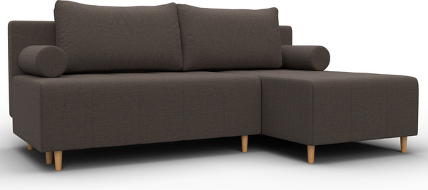 Изображение товара Диван угловой Лига Диванов Лига-102 универсальный / 134796 (рогожка амур 05 коричневый)