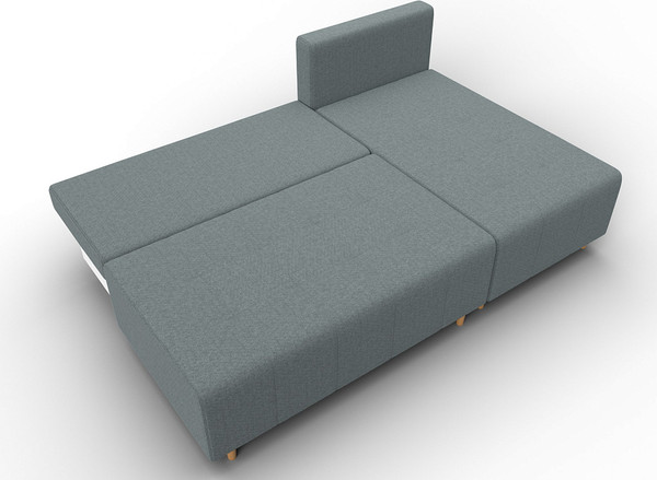 Изображение товара Диван угловой Лига Диванов Лига-102 универсальный / 134797 (рогожка амур 07 серый)