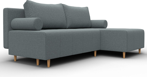 Изображение товара Диван угловой Лига Диванов Лига-102 универсальный / 134797 (рогожка амур 07 серый)