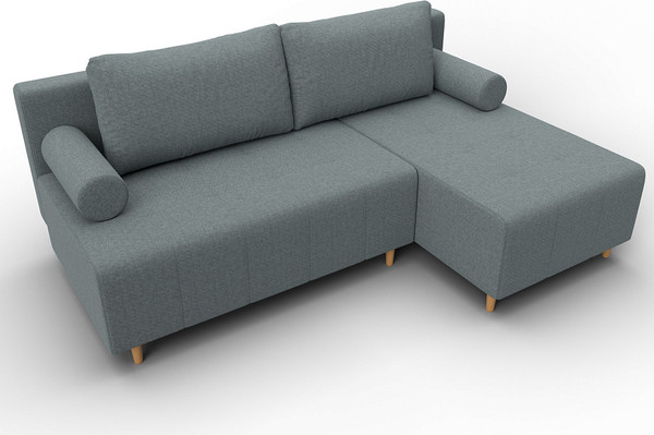 Изображение товара Диван угловой Лига Диванов Лига-102 универсальный / 134797 (рогожка амур 07 серый)