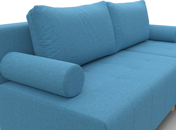 Изображение товара Диван угловой Лига Диванов Лига-102 универсальный / 134798 (рогожка амур 10 голубой)